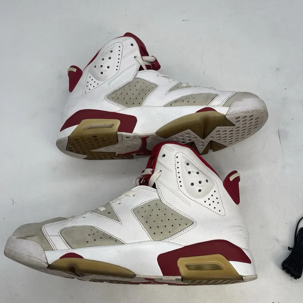 Jordan Air Jordan 6 Retro Shoes Mens 11.5 Maroon White Red High Top 384664-113